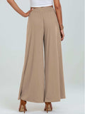 Pocketed Elastic Waist Wide Leg Pants - Trendsi - Flyclothing LLC