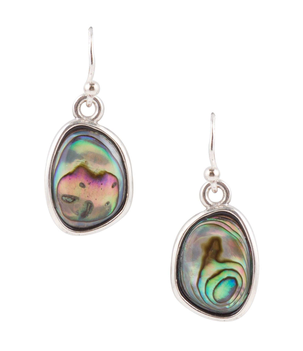Blue Abalone and Sterling Silver Drop Earrings - Barse Jewelry - Flyclothing LLC