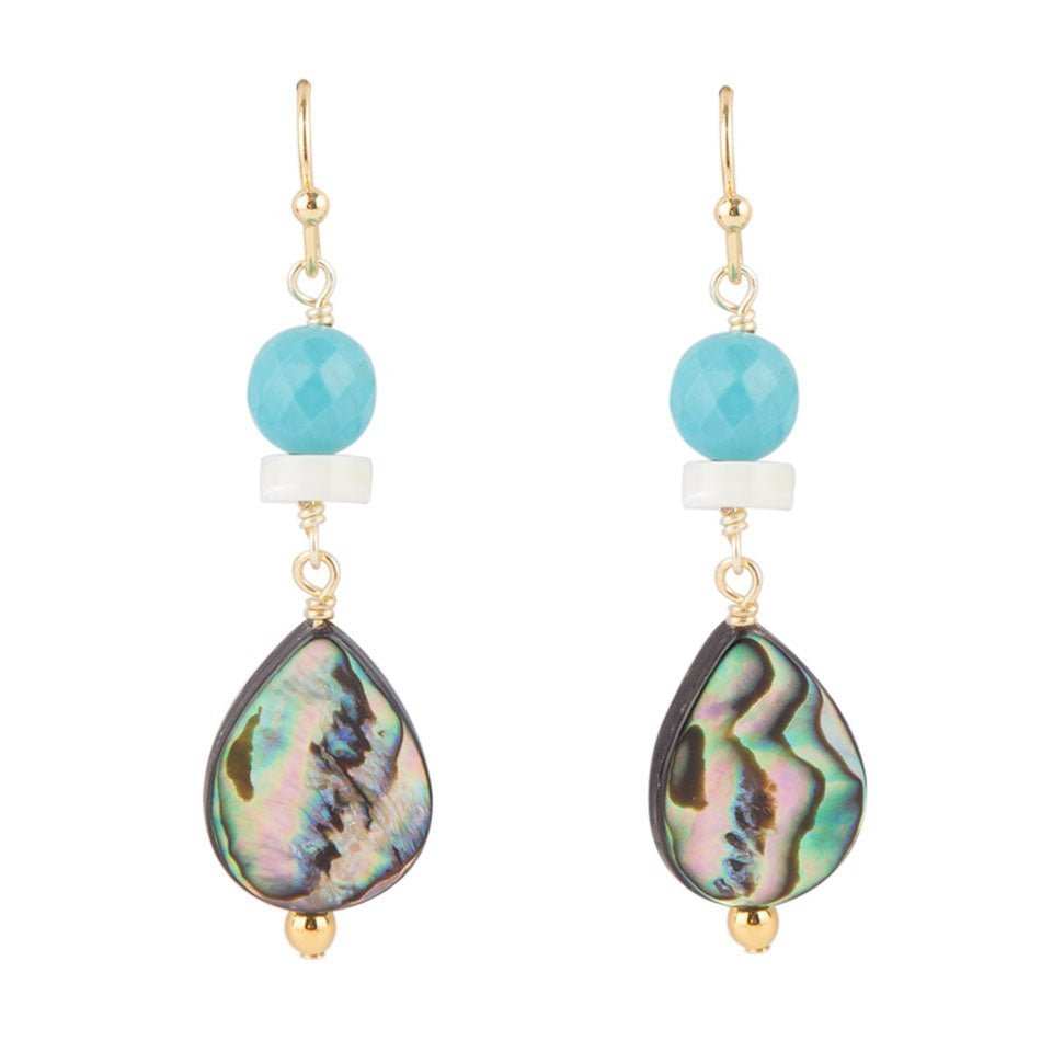 Abalone Magnasite Drip Earrings - Barse Jewelry - Flyclothing LLC