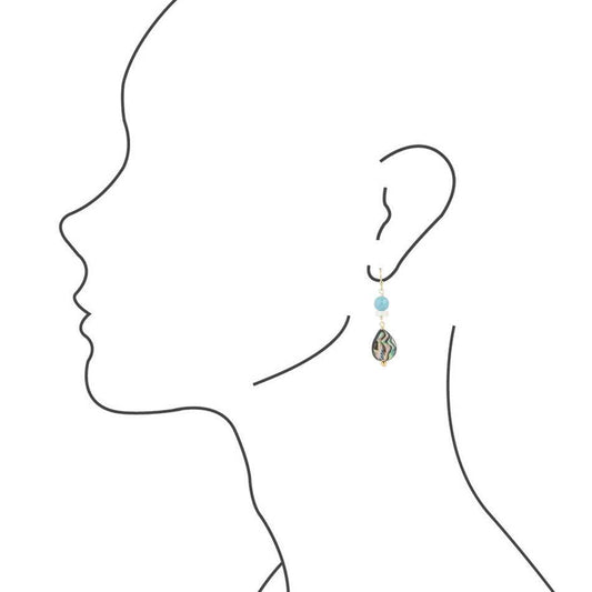 Abalone Magnasite Drip Earrings - Barse Jewelry - Flyclothing LLC