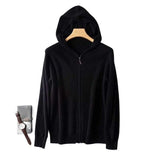 Men's Plus Size Zip Up Long Sleeve Hooded Cardigan - Trendsi - Flyclothing LLC