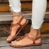 Toe Post Flats Sandals - Trendsi - Flyclothing LLC