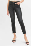 RISEN Full Size Tummy Control Mid Rise Crop Skinny Jeans Plus Size - Trendsi - Flyclothing LLC