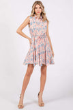 GeeGee Full Size Floral Eyelet Sleeveless Mini Dress - Trendsi - Flyclothing LLC