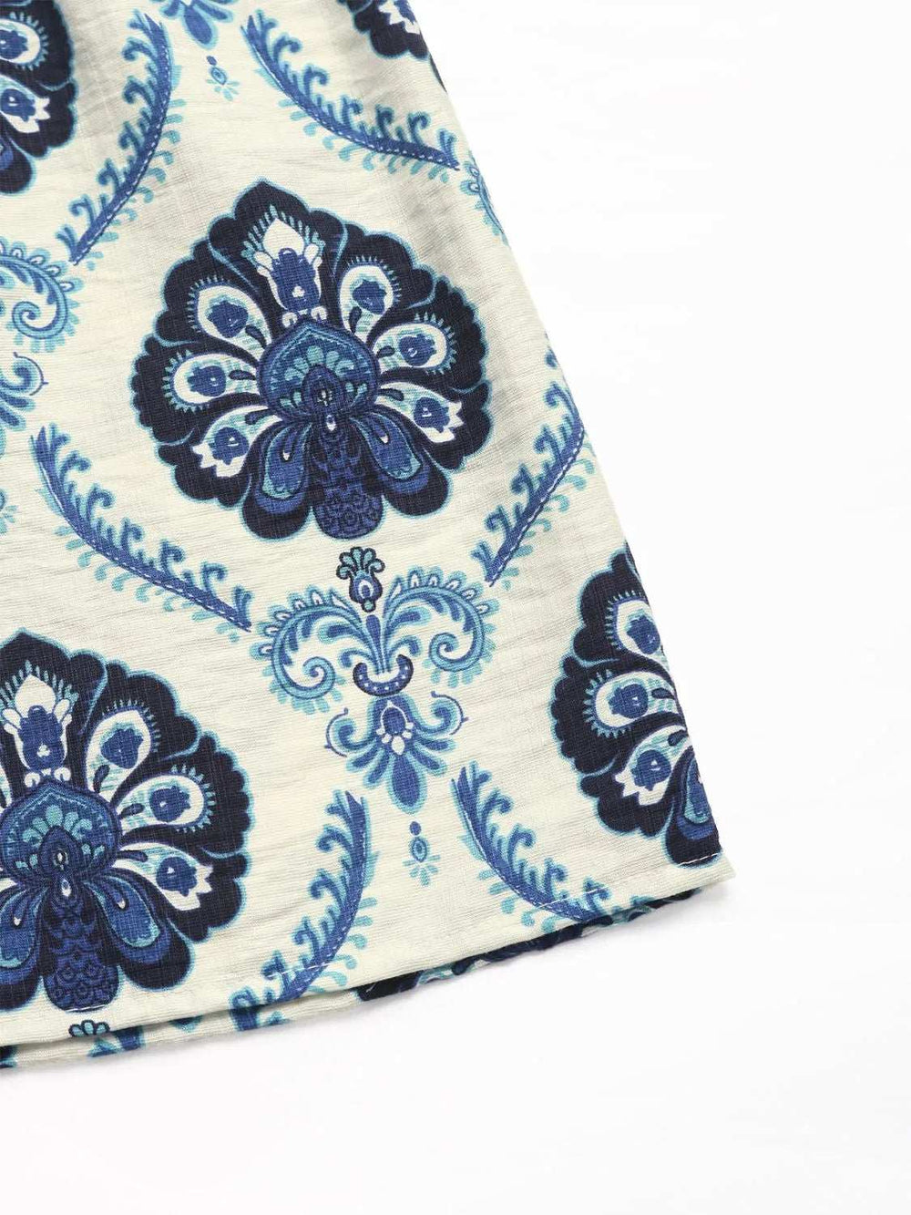 Printed V-Neck Cap Sleeve Dress - Trendsi - Flyclothing LLC