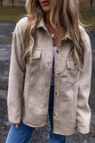 Button Up Collared Neck Long Sleeve Jacket - Trendsi - Flyclothing LLC