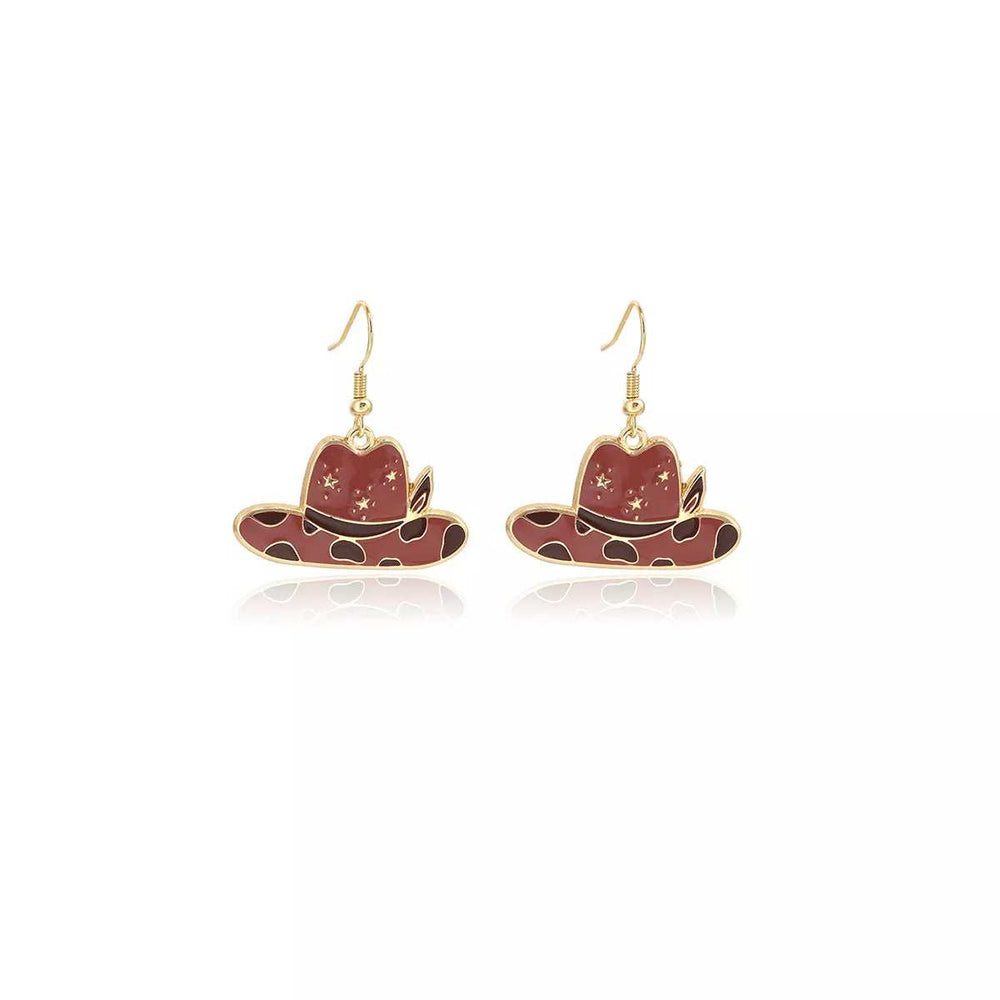 Cowboy Hat & Bottle Dangle Earrings - Trendsi - Flyclothing LLC