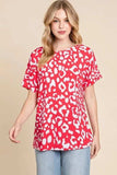 BOMBOM Animal Print Stretchy T-Shirt - Trendsi - Flyclothing LLC