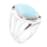 Abstract Blue Larimar and Sterling Silver Statement Ring - Barse Jewelry - Flyclothing LLC