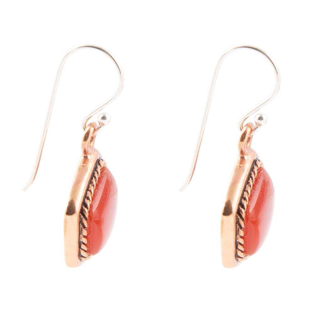Abstract Carnelian and Copper Earrings - Barse Jewelry - Flyclothing LLC