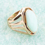 Abstract Green Chrysoprase and Golden Ring - Barse Jewelry - Flyclothing LLC