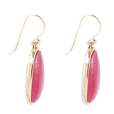 Abstract Red Raspberry Quartz Golden Drop Earrings - Barse Jewelry - Flyclothing LLC