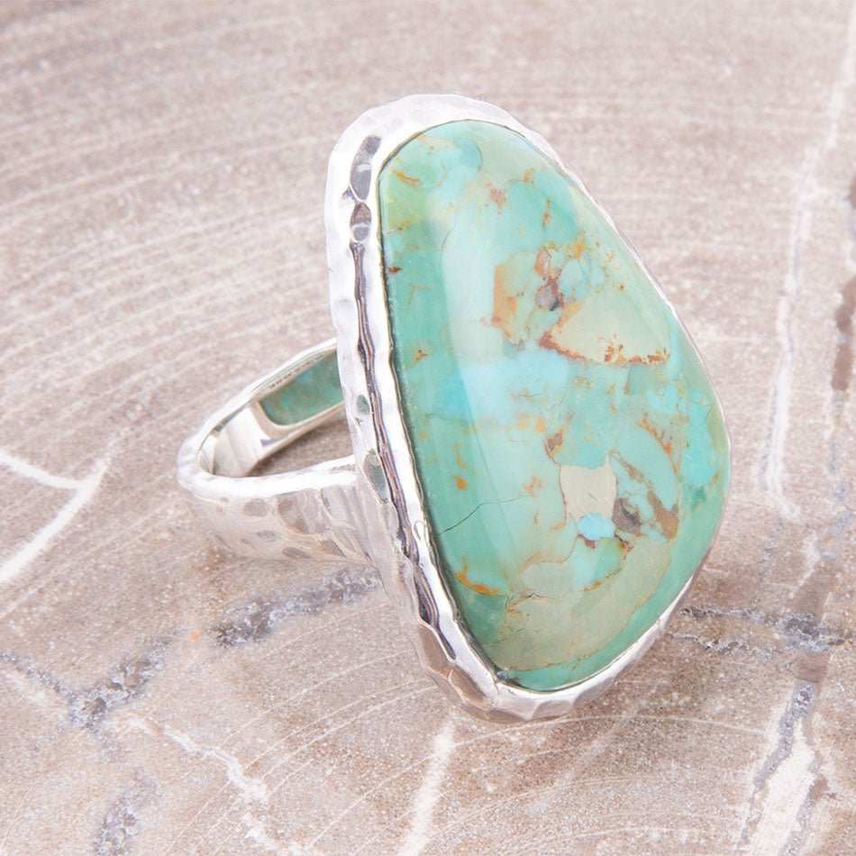 Abstract Blue Turquoise and Sterling Silver Ring - Barse Jewelry - Flyclothing LLC