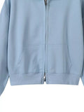 Full Size Casual Zip-Up Long Sleeve Hoodie Plus Size - Trendsi - Flyclothing LLC