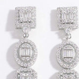925 Sterling Silver Inlaid Zircon Earrings - Trendsi - Flyclothing LLC