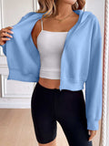 Ivy Lane Zip Up Dropped Shoulder Hooded Jacket - Trendsi - Flyclothing LLC