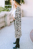 Leopard Open Front Long Sleeve Cover Up - Trendsi - Flyclothing LLC