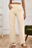 High Waist Wide Leg Pants with Pockets - Trendsi - Flyclothing LLC