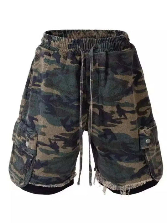 Men's Drawstring Camouflage Shorts - Trendsi - Flyclothing LLC