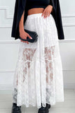 Lace Elastic Waist Maxi Skirt - Trendsi - Flyclothing LLC