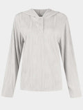 Textured Long Sleeve Hoodie - Trendsi - Flyclothing LLC