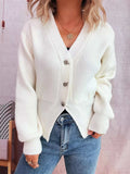 Button Up Long Sleeve Cardigan - Trendsi - Flyclothing LLC