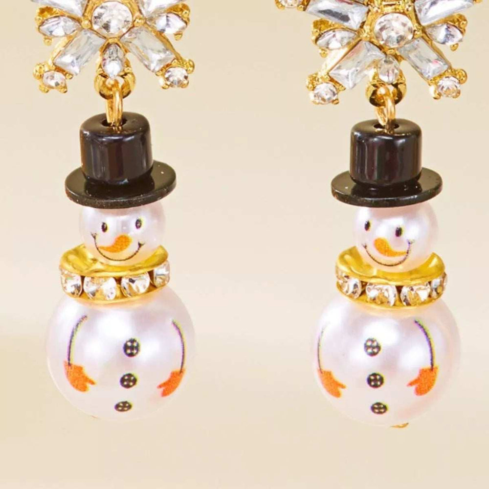 Christmas Snowman Drop Earrings - Trendsi - Flyclothing LLC