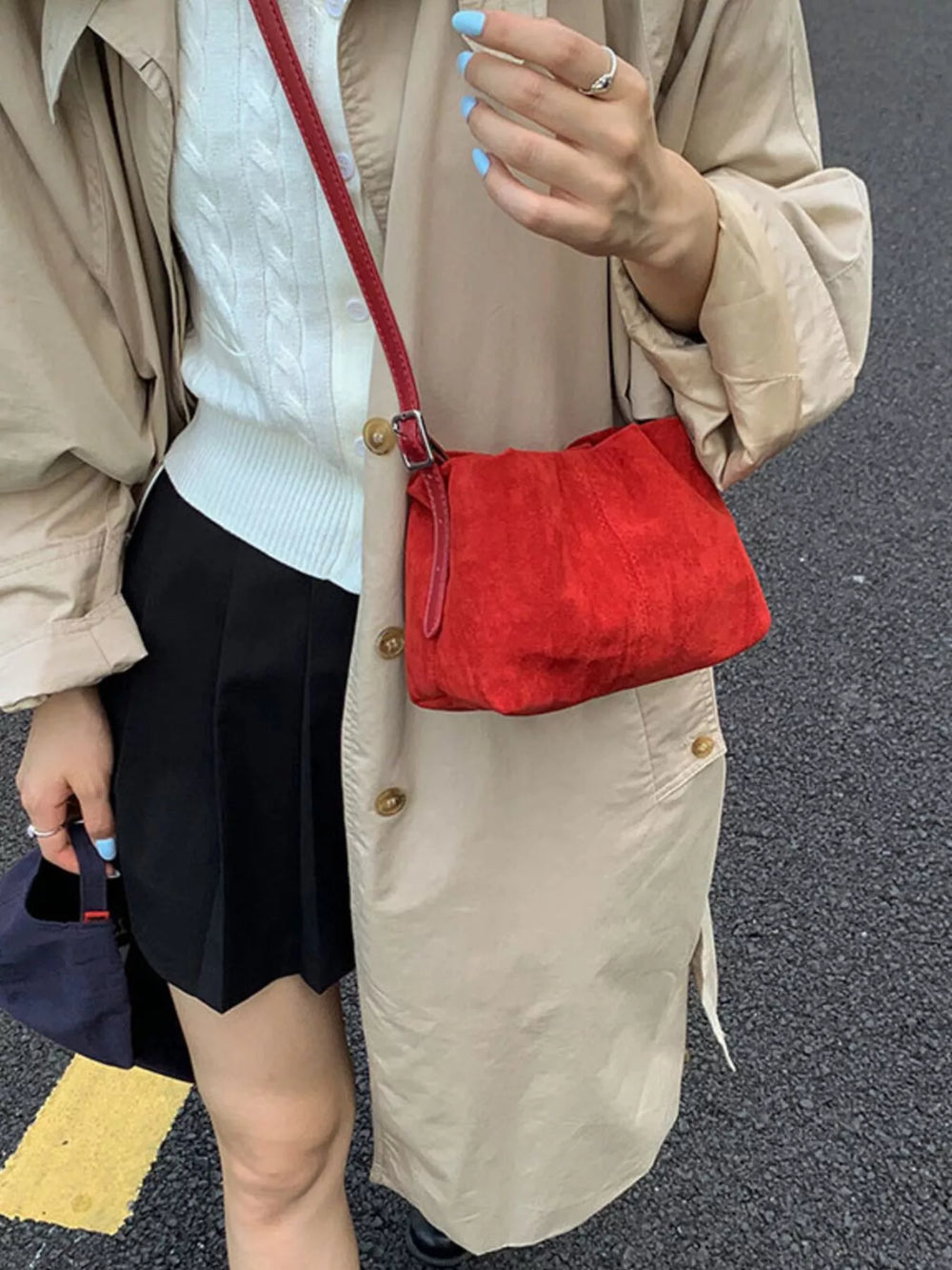 Suede Adjustable Strap Crossbody Bag - Trendsi - Flyclothing LLC