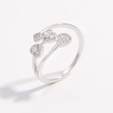 925 Sterling Silver Inlaid Zircon Ring - Trendsi - Flyclothing LLC