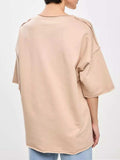 Round Neck Half Sleeve T-Shirt - Trendsi - Flyclothing LLC