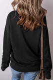 Solid Color Round Neck Long Sleeve Sweatshirt - Trendsi - Flyclothing LLC