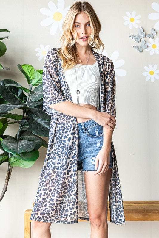 Heimish Full Size Leopard Open Front Cardigan Plus Size - Trendsi - Flyclothing LLC
