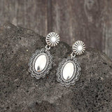 Alloy Flower Dangle Earrings - Trendsi - Flyclothing LLC