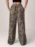 Leopard Wide Leg Pants with Pockets - Trendsi - Flyclothing LLC