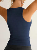 Solid Color Wide Strap Tank - Trendsi - Flyclothing LLC