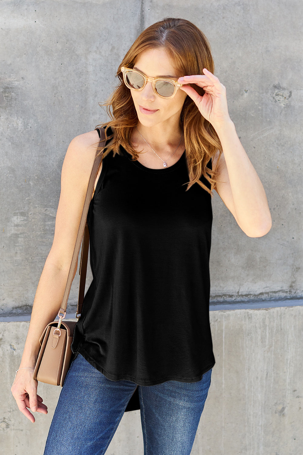 Basic Bae Bamboo Full Size Round Neck Tank - ShopBasicbae - Flyclothing LLC