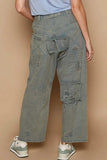 POL Distressed Raw Hem Wide Leg Pants - Trendsi - Flyclothing LLC