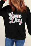 Letter Graphic Round Neck Long Sleeve Sweatshirt - Trendsi - Flyclothing LLC
