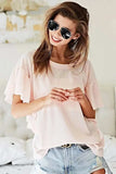 BiBi Thermal Knit with Ruffled Sleeve Top - Trendsi - Flyclothing LLC