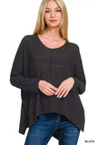 Zenana Dolman Sleeve V-Neck Sweater - Trendsi - Flyclothing LLC