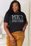 Simply Love Letter Graphic Round Neck T-Shirt - Trendsi - Flyclothing LLC