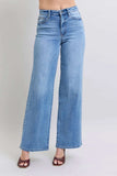 Judy Blue Full Size Wide Leg Jeans with Pockets - Trendsi - Flyclothing LLC