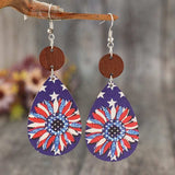Printed PU Leather Dangle Earrings - Trendsi - Flyclothing LLC