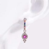 925 Sterling Silver Inlaid Zircon Earrings - Trendsi - Flyclothing LLC