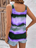 Tie-Dye Scoop Neck Wide Strap Tank - Trendsi - Flyclothing LLC