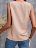 Ruffled V-Neck Tank - Trendsi - Flyclothing LLC