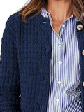 Button Up Round Neck Long Sleeve Cardigan - Trendsi - Flyclothing LLC