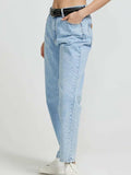Pocketed Straight Leg Jeans - Trendsi - Flyclothing LLC