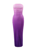 Gradient Tube Bodycon Midi Dress - Trendsi - Flyclothing LLC