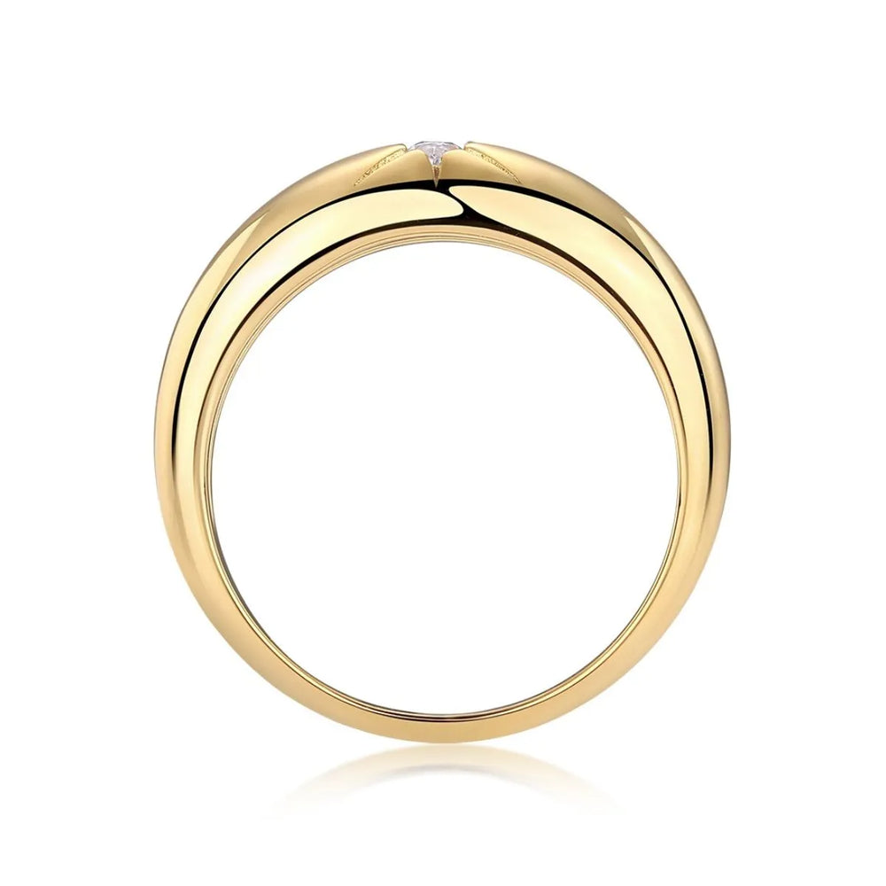 925 Sterling Silver Moissanite Ring - Trendsi - Flyclothing LLC